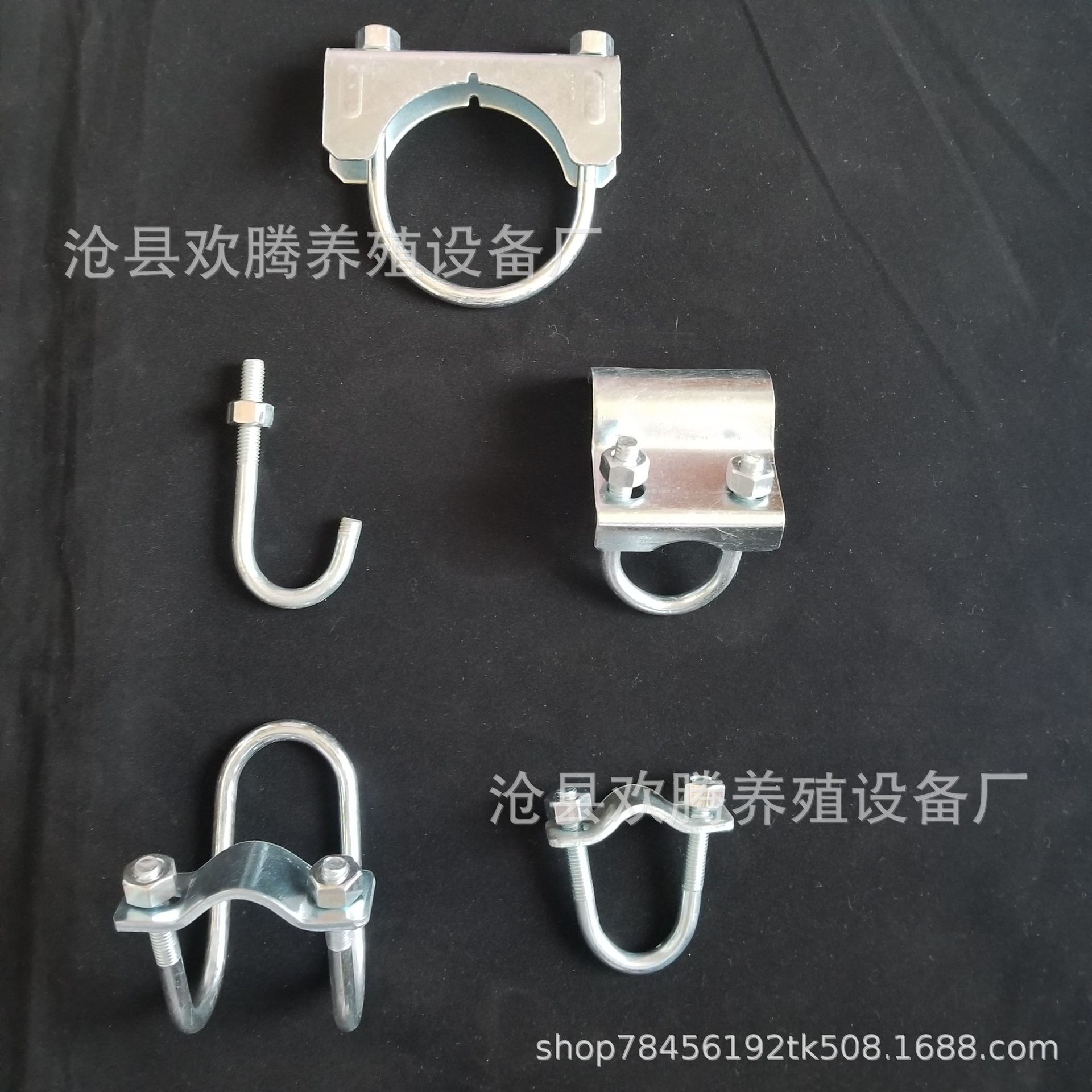 Suministro de accesorios de cama de entrega de cerdo Barra de posicionamiento de la cerda accesorios de cama de vivero de cerdo cerradura de la cama puerta de la bisagra de la hoja clip de tubo Big Tiger Mouth