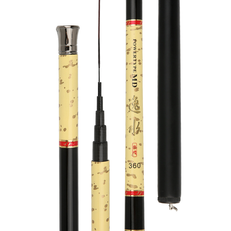 Caña de pescar corta de carbono, caña de mano de 3.6, 4.5, 5.4, 6.3, 7.2 metros, ligera y rígida, equipo de pesca, caña ligera y rígida.