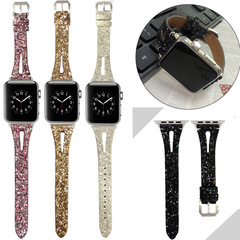 036閃光水滴手錶帶applewatch新款適用iwatch12345678se智能通用