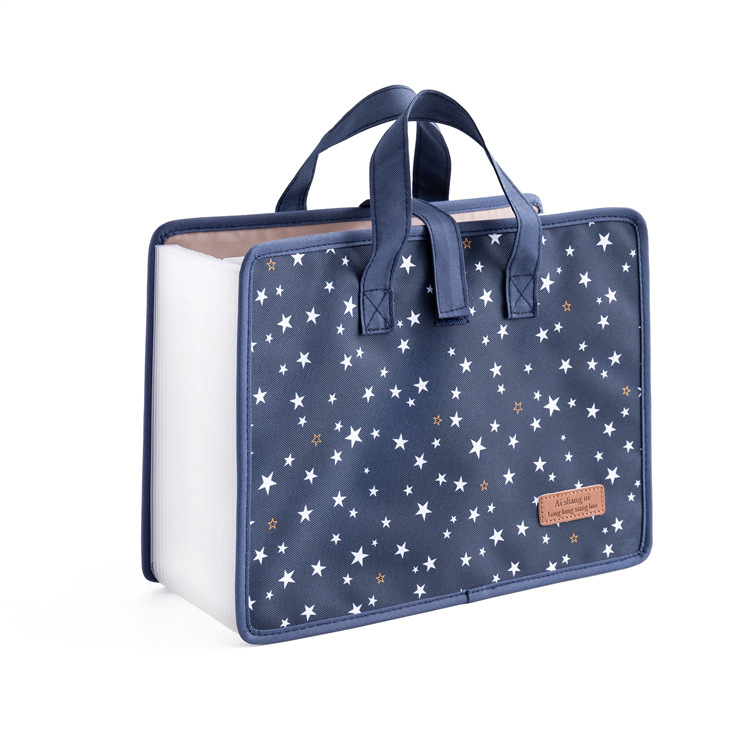 13-capa de tela de Oxford de impresión de la carpeta horizontal bolsa de órgano portátil A4pp estudiante de moda examen de papel bolsa de archivo de oficina
