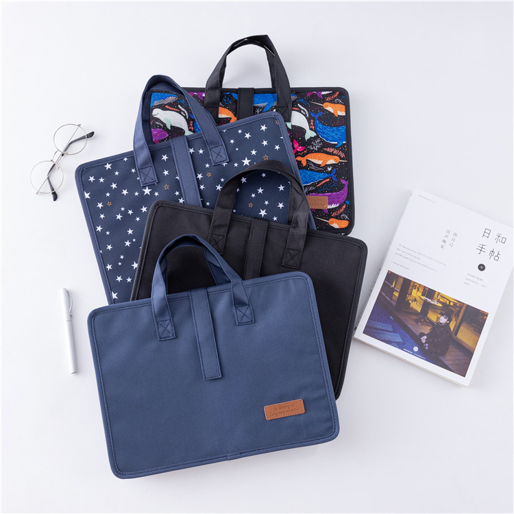 13-capa de tela de Oxford de impresión de la carpeta horizontal bolsa de órgano portátil A4pp estudiante de moda examen de papel bolsa de archivo de oficina