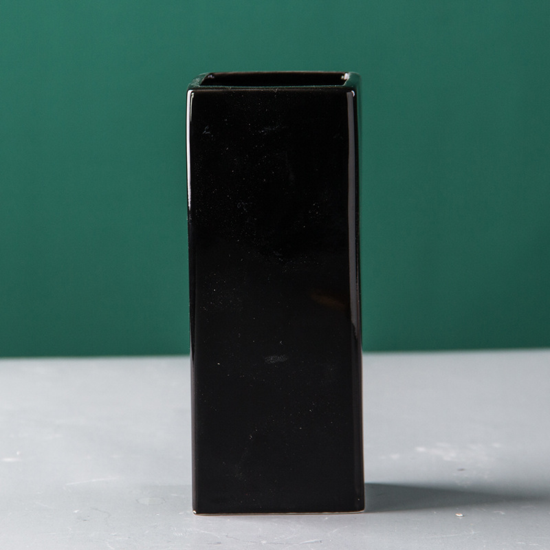 Titular de palillos de cerámica para la tienda de fideos palillos titular de la flor recta tarro de cerámica puro negro titular de la pluma titular de la tabla de almacenamiento