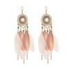 Classic ethnic long earrings with tassels, European style