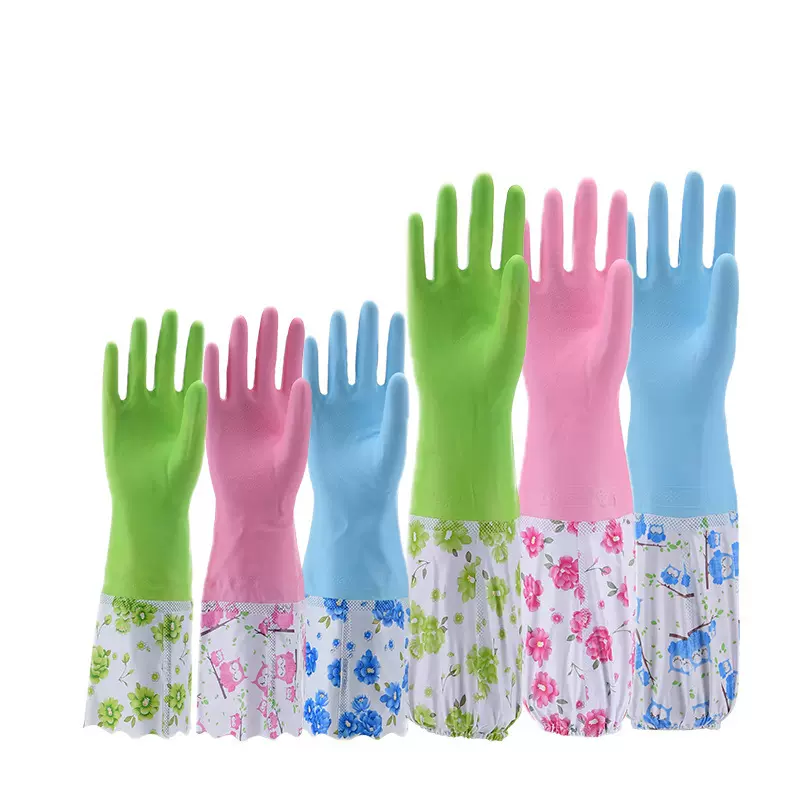 胜宇洗衣洗碗加长手套厨房家务家用手套防水耐用加绒洗衣服手套