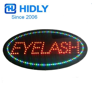 Распродажа Dongguan's Clorful и Dynamic Led Led Eylash Идентификация бренда красоты световой рекламный знак