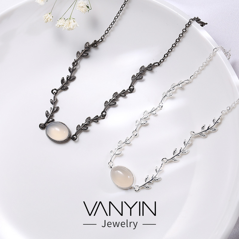 Wanying Jewelry Leaf Bracelet Women's S925 Sterling Silver Korean Style Mori Style Girlfriend Gift ins Cold Style Light Luxury Accessories