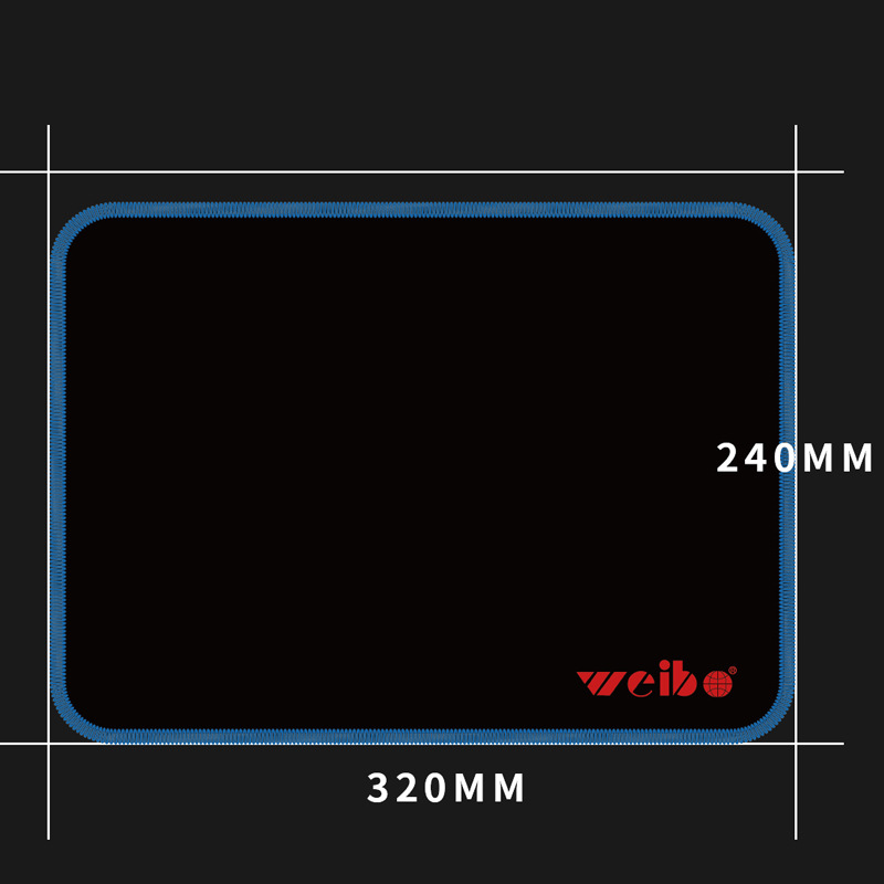 Alfombrilla de ratón Weibo antideslizante con bordes cosidos, gruesa, sin olor, K6, fabricante, venta al por mayor, estilo para juegos electrónicos.