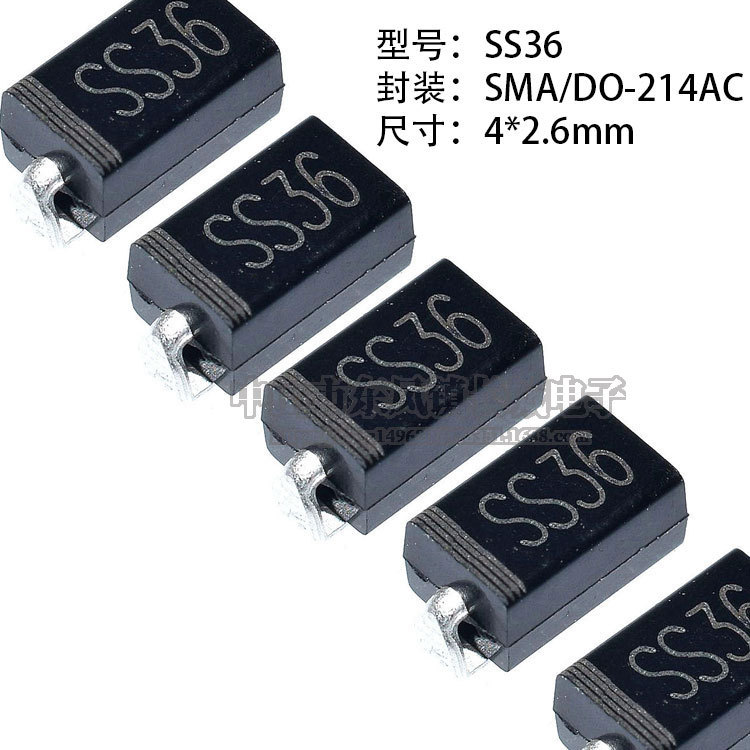 SS36 肖特基二极管SR360 贴片SMA DO-214AC 全新正品 3A/60V