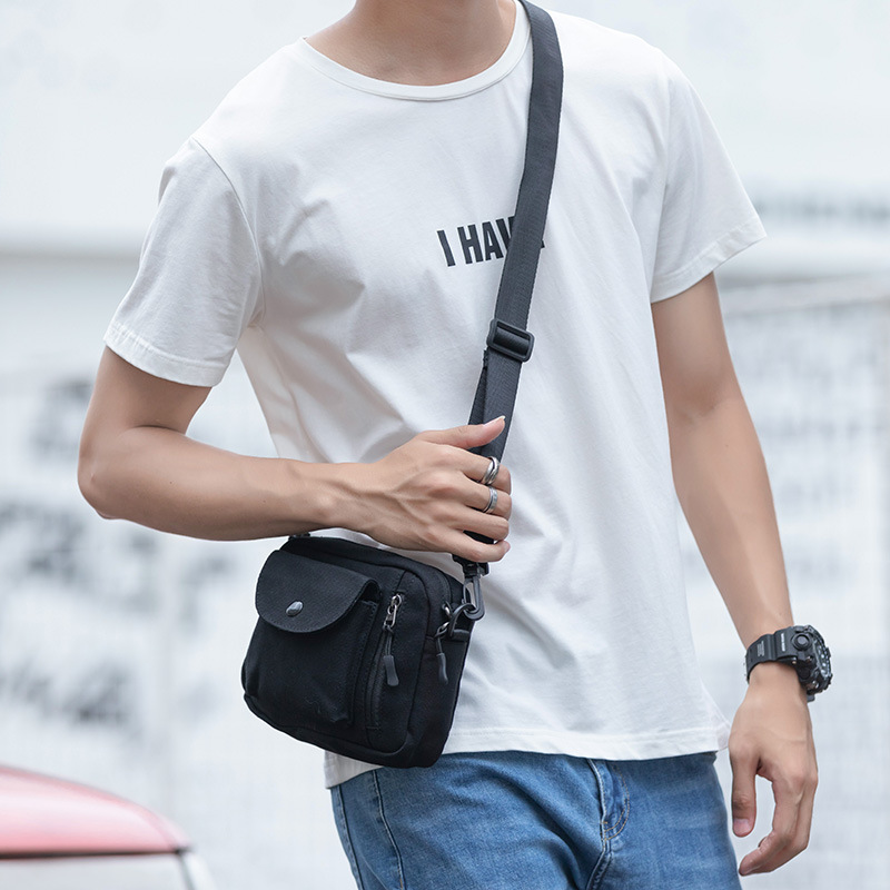 Bolsa de mensajero para niños INS de moda bolsa pequeña mini estilo de Hong Kong estilo coreano bolso de hombro del estudiante Moda mochila de lona del mensajero de las mujeres