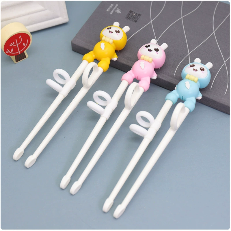 Plastic chopsticks stainless steel for training for early age, 2-10 years, 13 colors