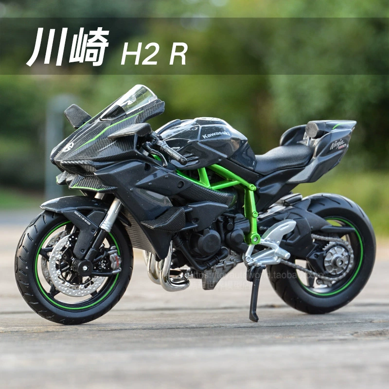 Kawasaki, реалистичная металлическая модель автомобиля, минифигурка, масштаб 1:12