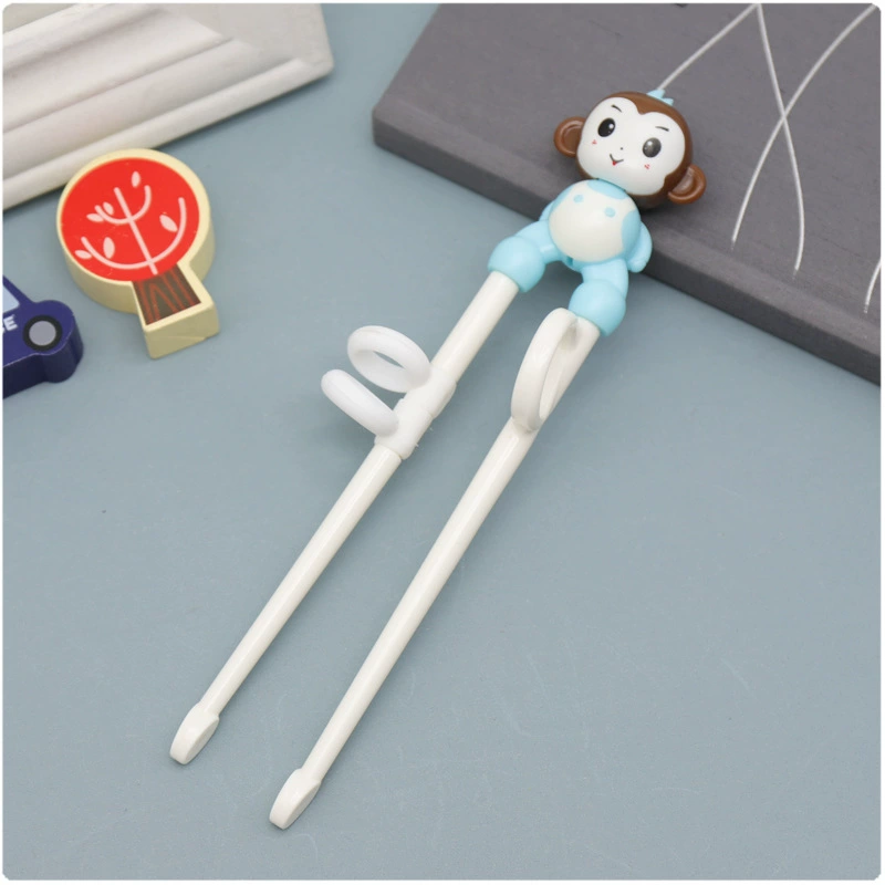 Plastic chopsticks stainless steel for training for early age, 2-10 years, 13 colors