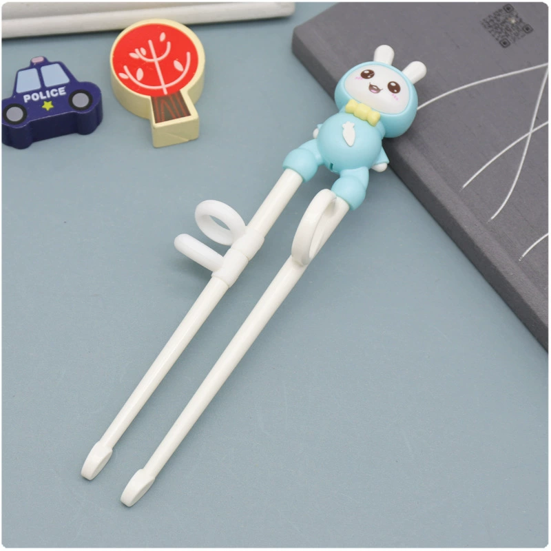 Plastic chopsticks stainless steel for training for early age, 2-10 years, 13 colors