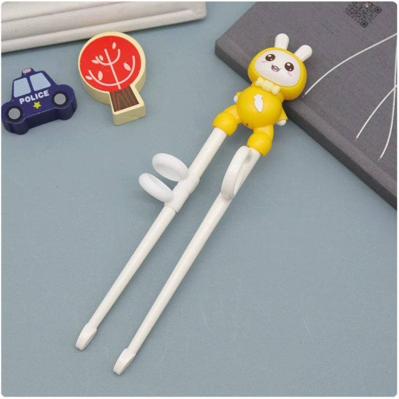 Plastic chopsticks stainless steel for training for early age, 2-10 years, 13 colors