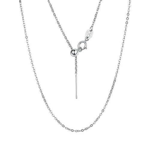Pure Silver S925 Universal Necklace for Women, Pin-Style Lulutong with Bead-Threaded Heart, Adjustable Box Chain, Factory Wholesale