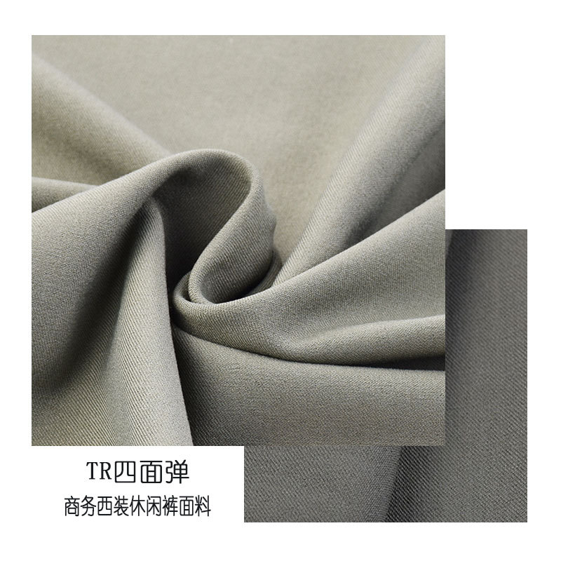 梭织涤粘弹力布 TR四面弹  涤粘四面弹    秋冬休闲装时装面料