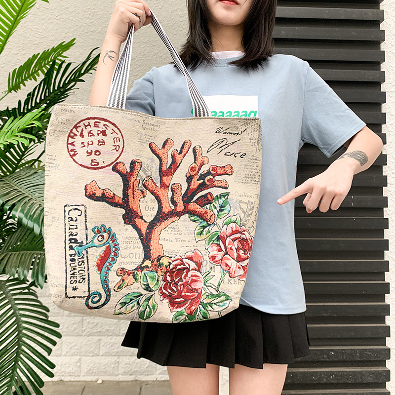 Colorful seahorse coral