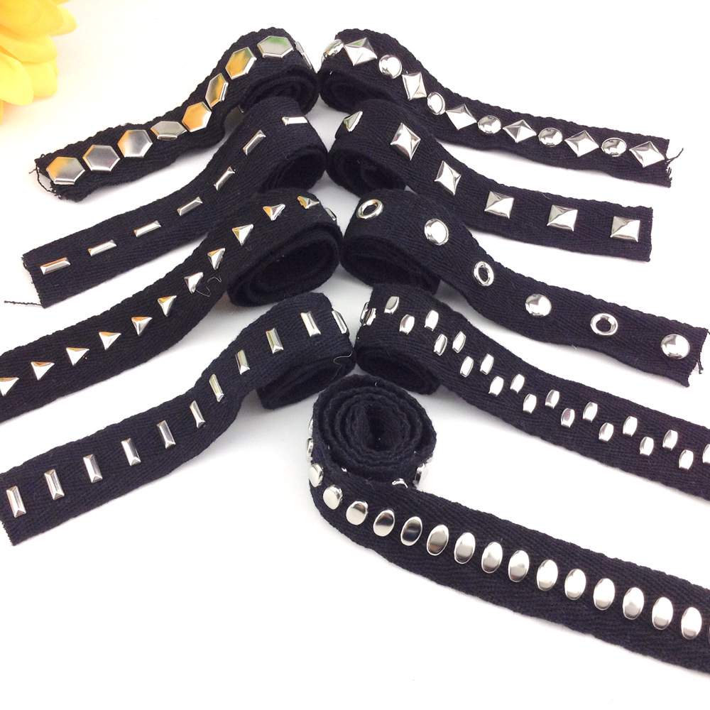 定位打半圆钉三角钉圆钉长八角铆钉鸡眼人字棉织带箱包DIY辅料