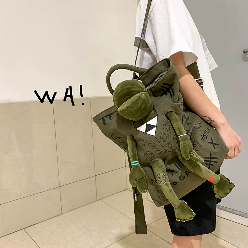 Backpack Universal, Capacious Cute Frog Shoulder Bag for Travel, Lightweight 37×40 cm