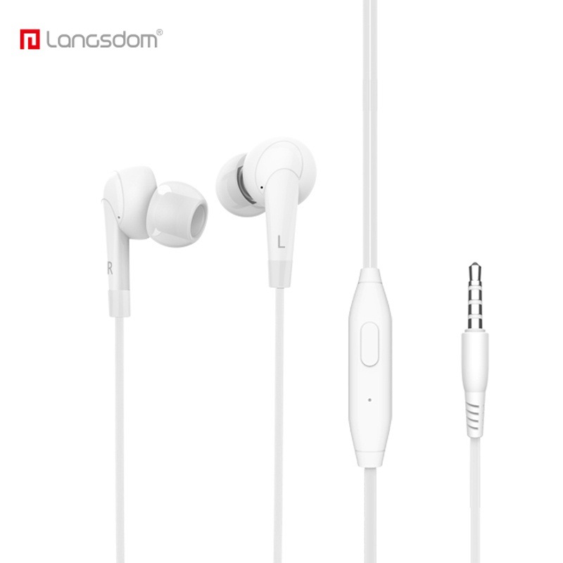 Directo de fábrica Lanston Mijia oreja MJ62 nuevo control de cable de auriculares con oblicuo de trigo en la oreja auriculares con cable universal