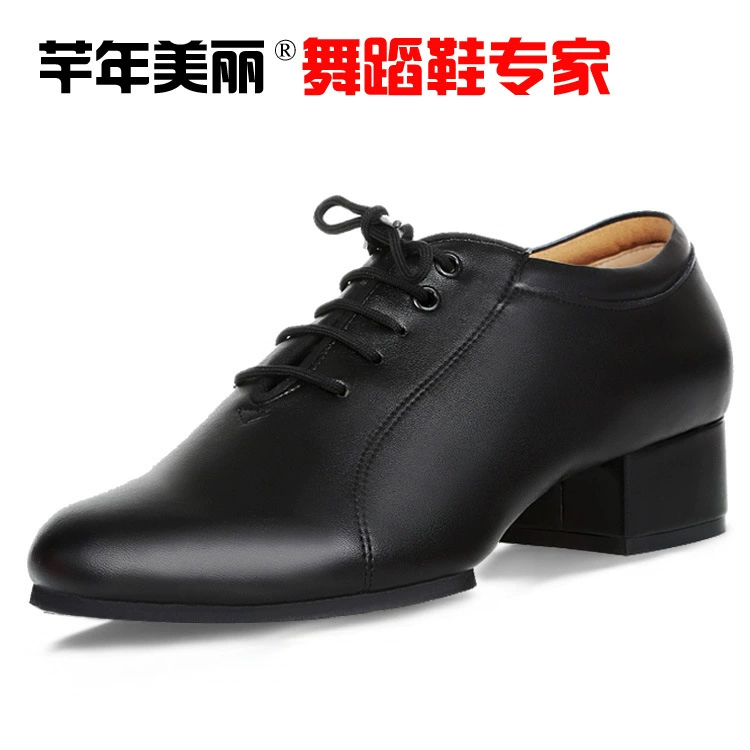 Мужская танцевальная обувь Обувь для квадратных танцев Обувь для бальных танцев Мужская Современная обувь с двухточечной подошвой
