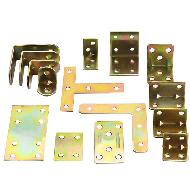 Código de ángulo de hierro engrosado conector fijo color de zinc blanco Zinc en forma de L triángulo código de ángulo de hierro 90 grados de ángulo recto marco de aluminio tablero de madera