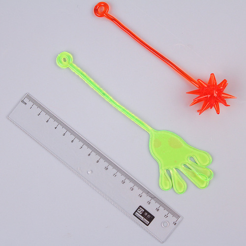 Creative Tricky Elastic Retractable Sticky Palms Climbing Walls to Vent Sticky Palms Nostalgic Sticky Toys Direct Selling Wholesale