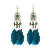 Earrings, ethnic long accessory with tassels, boho style, ethnic style, wholesale