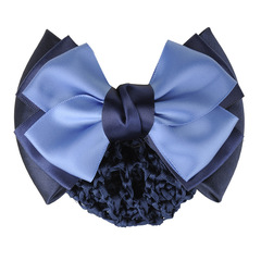 Head flower professional send network Korean version hair accessory hotel bank bow tie postal nurse with net bag flight attendant work hair clip