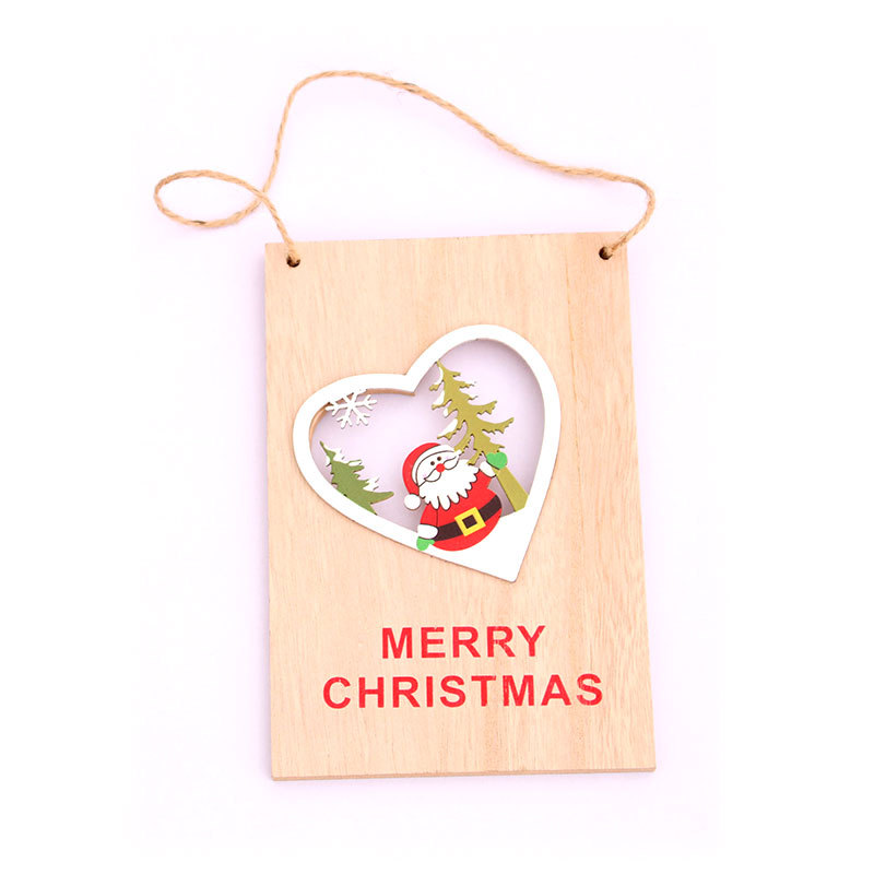 Navidad puerta de madera colgando centro comercial tienda de Navidad Tarjeta de Bienvenida de Navidad suministros de decoración de Navidad