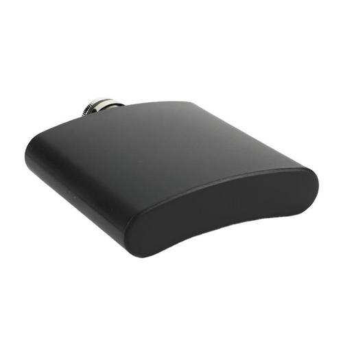 Factory supplies matte black spray paint 6-12 ounces portable outdoor camping stainless steel flask small bottle