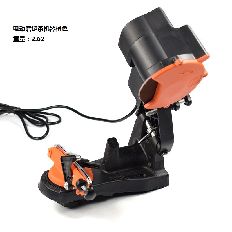 新款  油锯汽油锯磨链机 磨链条电链锯电动磨链条机器 橙色 批发