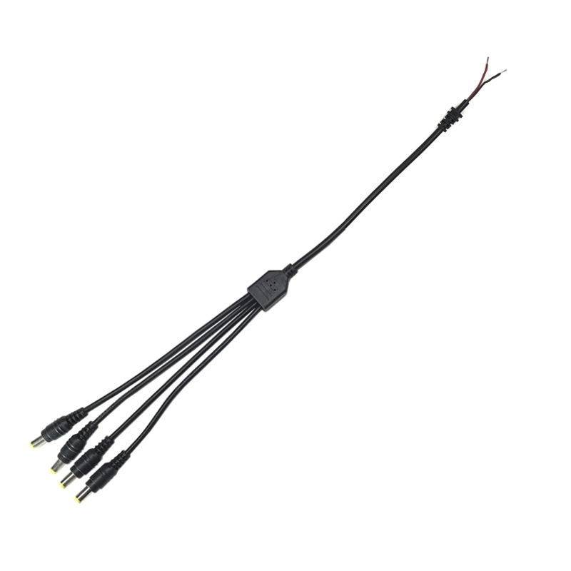Cable divisor de corriente DC 1 a 2 / 1 a 4 / 1 a 8, cable reforzado para cámaras de seguridad