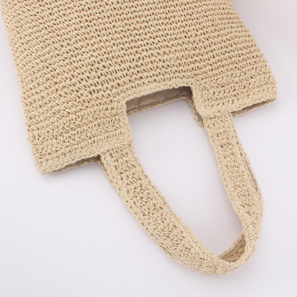 Fashionable straw universal capacious beach bag one shoulder