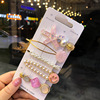 Hairgrip, hair accessory from pearl, bangs, hairpins, internet celebrity