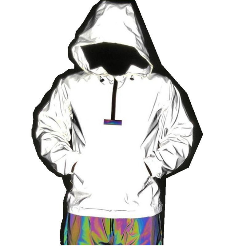 boy Autumn Winter Cross-Border Full Reflective Pullover Jacket European American Hip-Hop Street Dance Raglan Sleeve Coat Ins_voghion.com
