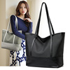 Handheld bag, suitable for import, Korean style, oxford cloth, genuine leather