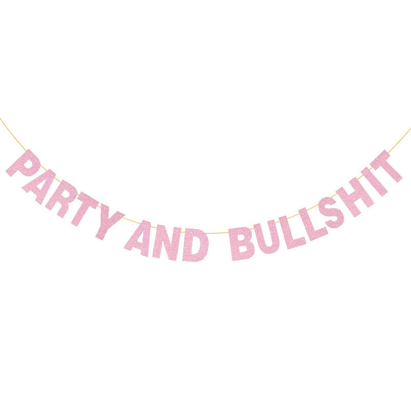 Fiesta de un solo partido guirnalda decoración europea y americana de oro rosa fiesta y brillo guirnalda carta banner