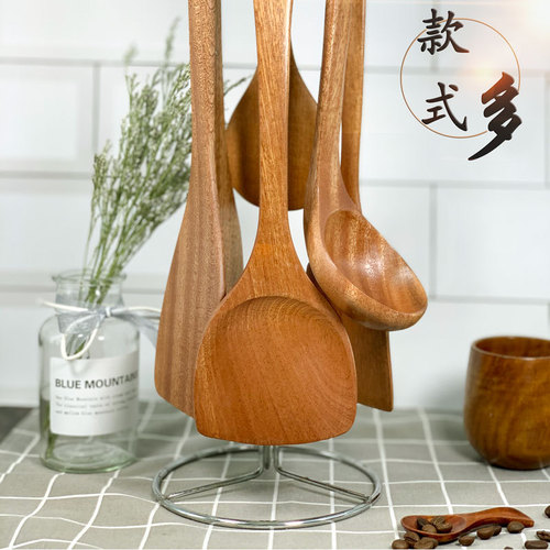 Direct Sales from Hao Yuan: Udumbar Wood Spatula and Ladle Set, Logo Engraving, Long Handle Soup Spoon, Non-stick Cookware Compatible Spatula