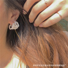 异彩原创小众设计美国14K注金多层天然小珍珠耳环复古仙女耳线