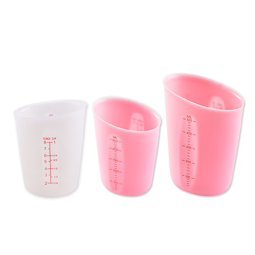 Baking grade silicone measuring cup 250ml with scale 500ml macaron soft milk cup liquid batter cup baking tool