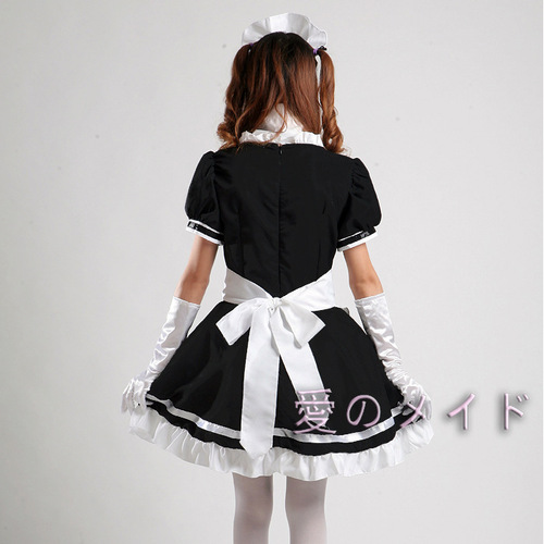 Light tone maid costume cosplay maid restaurant maid anime costume black and white maid