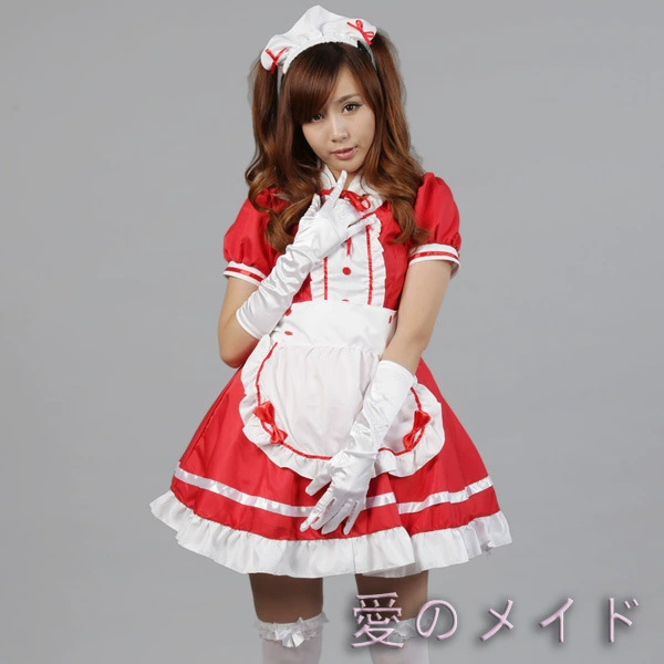Костюм горничной для косплея (Maid) черно-белый, полиэстер, передник и ободок, размеры S–5XL