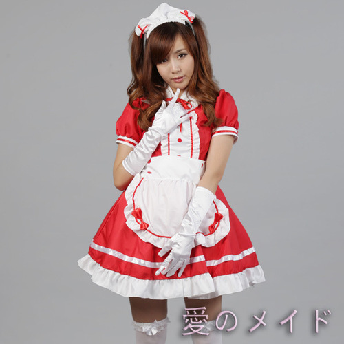 Light tone maid costume cosplay maid restaurant maid anime costume black and white maid