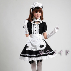 Light tone maid costume cosplay maid restaurant maid anime costume black and white maid