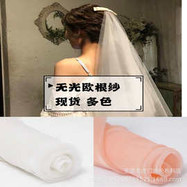 现货多色无光欧根纱 纯色无光欧根纱适用于包袋 服装 婚纱等用途