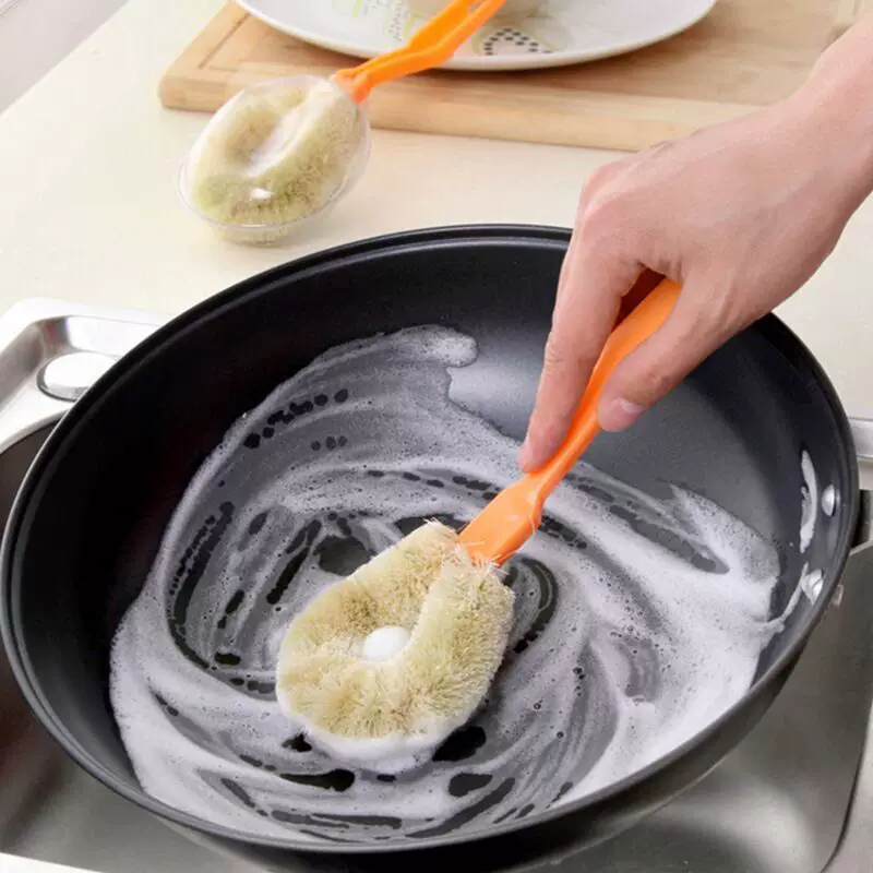 Ткань лён льняного волокна без прилипирования масло cooker щетка pot pot щетка waper pot brush dish cleaning коричневый коричневый щетка щетка щетка щетка
