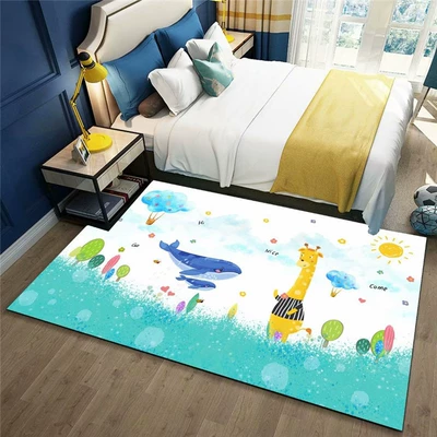 Wholesale Price Cute Cartoon Floor, Avtomobil döşəmə paspasları - whale-giraffe-40x-60cm