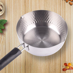 Export to Japan Stainless Steel Soboro Pan Japanese Style 430 Milk Pot Soup Pot Noodle Pot Universal Stove Compatibility Direct Manufacturer Supply