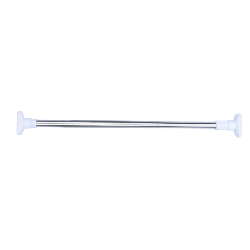 Ponch -free telescopic hanging clothes rod curtain bedroom wardrobe support rod can adjust stainless steel free punching clothes rod